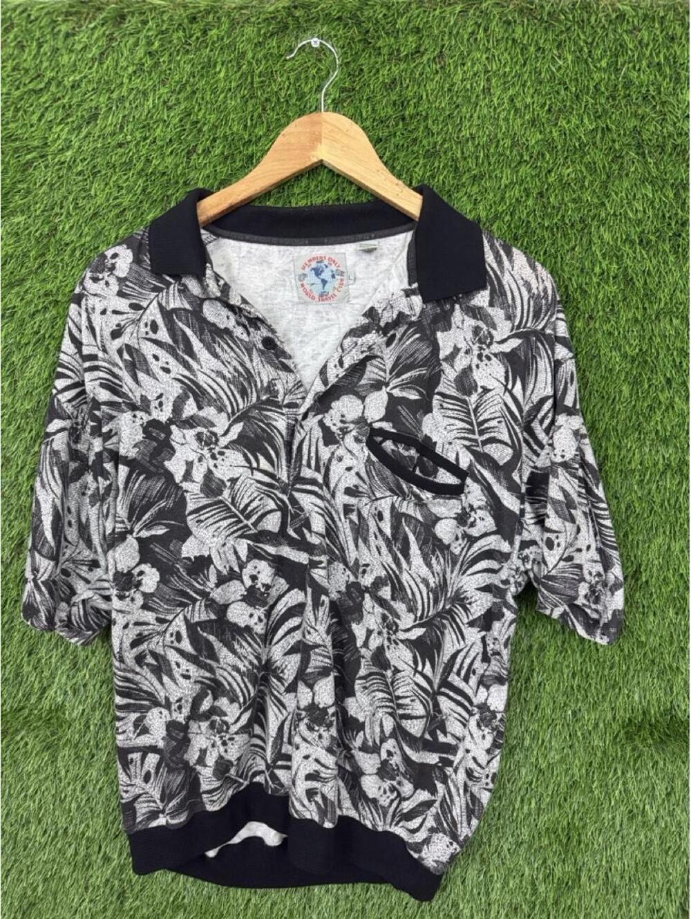 Members Only World Travel Club Tropical Polo Shirt
